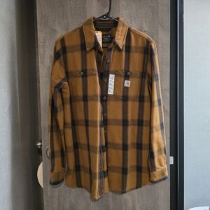 Carhartt Brown Plaid Heavyweight Flannel Shirt